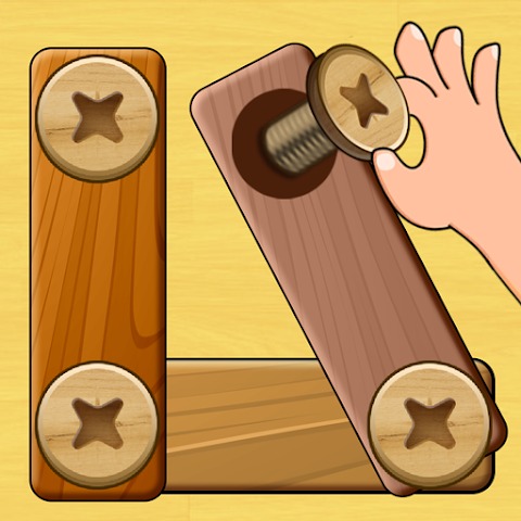 Wood Nuts & Bolts Puzzle(Unlimited Coins)